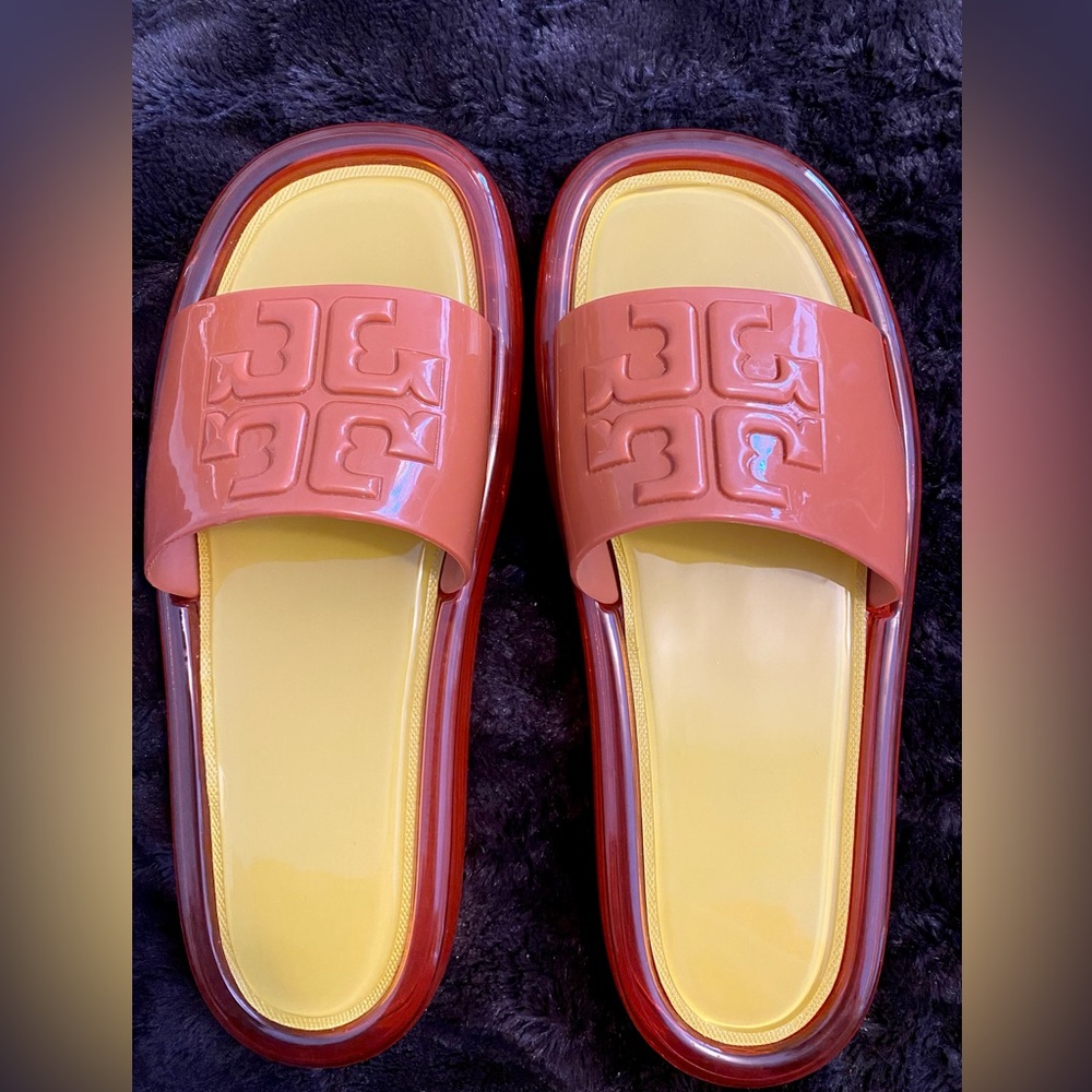 Tory Burch Bubble Jelly Slides Authentic - image 1